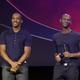 (L-R) Anthony Mackie and Julius Onah speak onstage during D23 Expo 2022 at Anaheim Convention Center in Anaheim, California on September 10, 2022. (Photo by Jesse Grant/Getty Images for Disney)